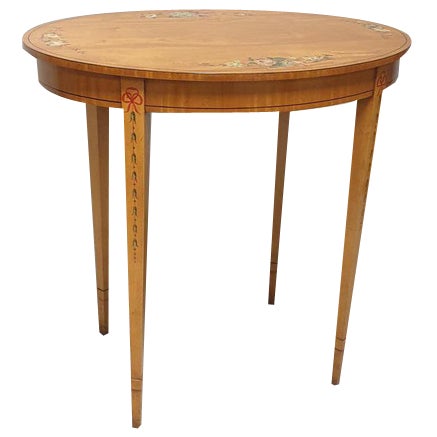 Vintage Satinwood Painted Occasional Table For Sale