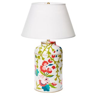 Dana Gibson Chintz Tea Caddy Lamp For Sale