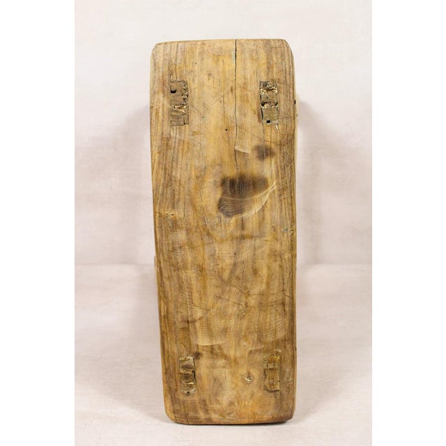 Rustic Vintage Rustic Elm Stool For Sale - Image 3 of 5