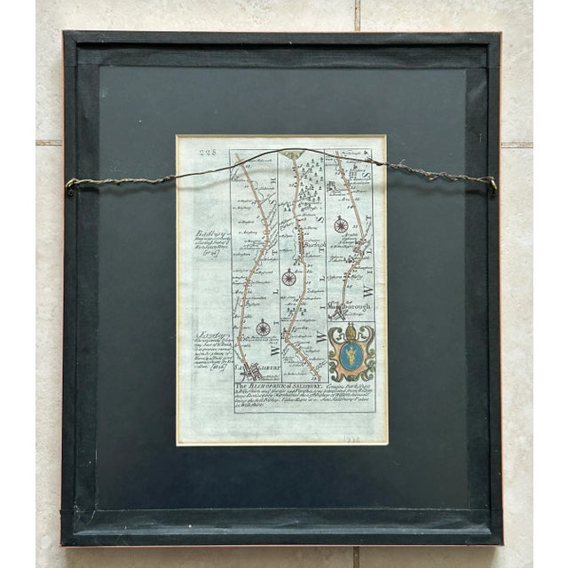 English Early 18th Century English Map - The Road From Salisbury to Campden 1720 For Sale - Image 3 of 5