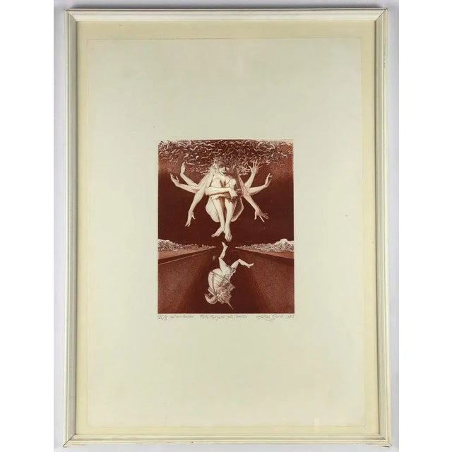 Fata morgana sullo stretto is an original contemporary artwork realized in 1975 by the italian contemporary artist leo...