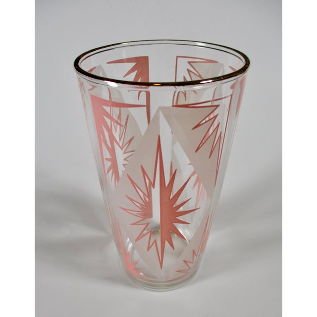 1960s Hazel-Atlas Mid-Century Atomic Pastel Starburst Glasses- Set of 6 For Sale - Image 4 of 7