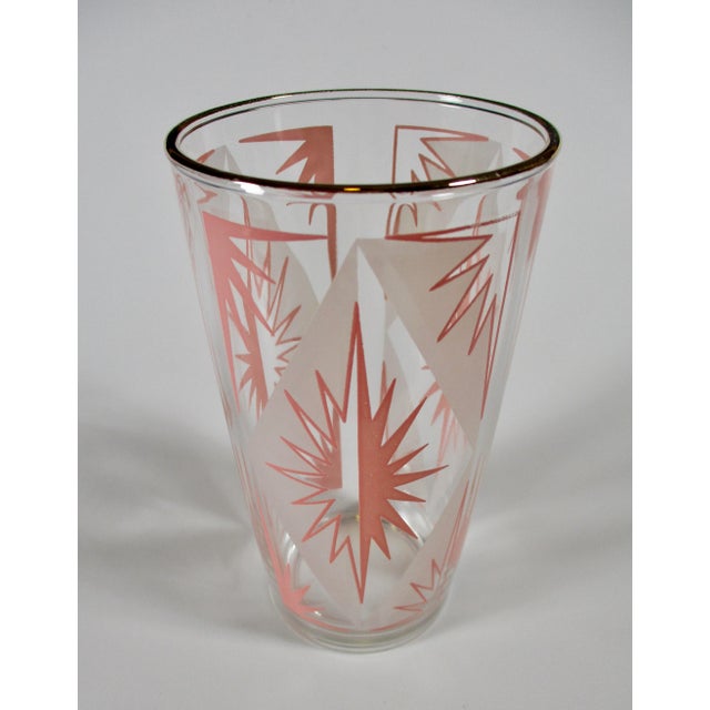 1960s Hazel-Atlas Mid-Century Atomic Pastel Starburst Glasses - Set of 8 For Sale - Image 4 of 7
