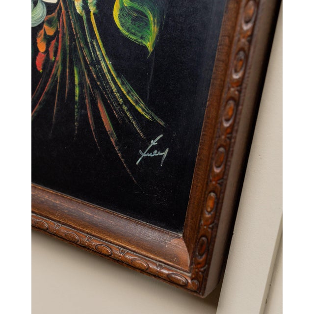 Modern Italian Artist, Flower Bouquet, 1960s, Oil Painting, Framed For Sale - Image 3 of 12