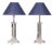 Crystal Glass Table Lamps, France, 1980s, Set of 2 For Sale