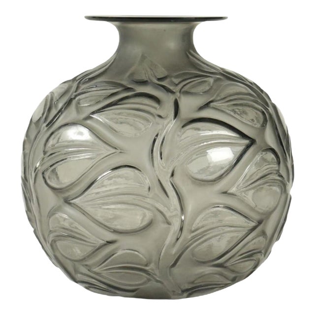 Gray Sophora Vase by Rene Lalique For Sale