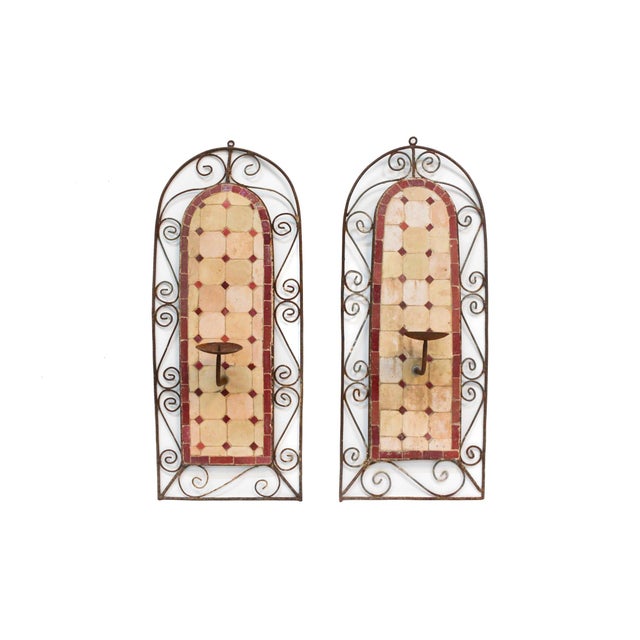 Our Terracotta All Sconce has Red accents and a decorative Iron border. The allure of yesteryear and a beautiful design...