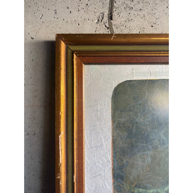 1960s Hoi Lebadang Lithograph on Woven Paper - Tree With Two Red Suns For Sale - Image 9 of 10