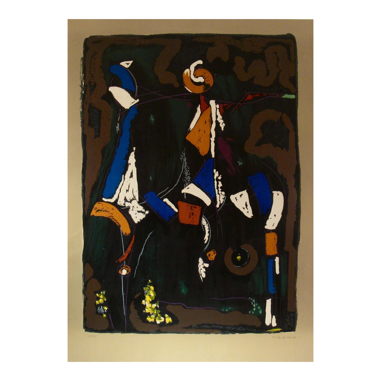 Marino Marini、bunter reiter 1、希少画集画 Marino Marini 