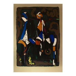 Marino Marini "Bunter Reiter Ii" Large Original Colors Lithograph 1976 Reproduction Print