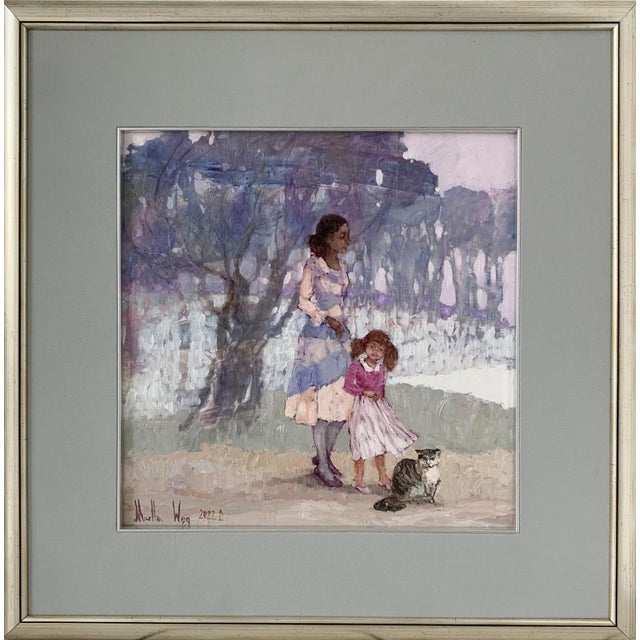 Dimensions in frame: 62 x 62 cm Martta Weg (born in 1978) is a Polish artist, she went to a private drawing and painting...