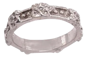 14 Karat White Gold Fashion Diamond Accent Band Ring 0.25 TDW, Size 7