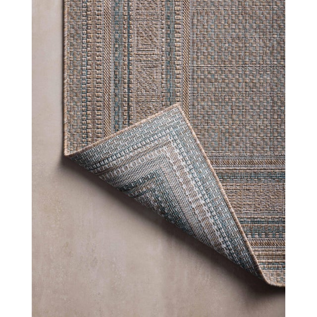 Amber Lewis x Loloi Topanga Natural / Teal 6'-7" x 9'-4" Area Rug For Sale In Dallas - Image 6 of 6