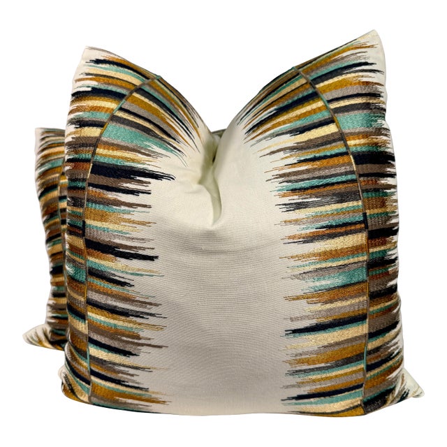 Pindler "Hendry" in Agate 22" Pillows-a Pair For Sale