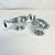 Metal 1950s Vintage Art Deco Hollywood Regency Chrome & Bakelite Creamer and Sugar - 2 Piece Set For Sale - Image 7 of 9