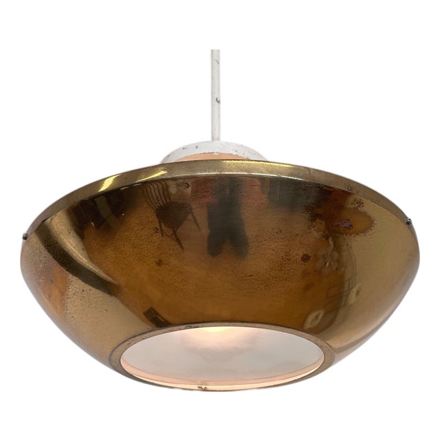 Small Brass UFO Pendant, Czechoslovakia, 1940s For Sale
