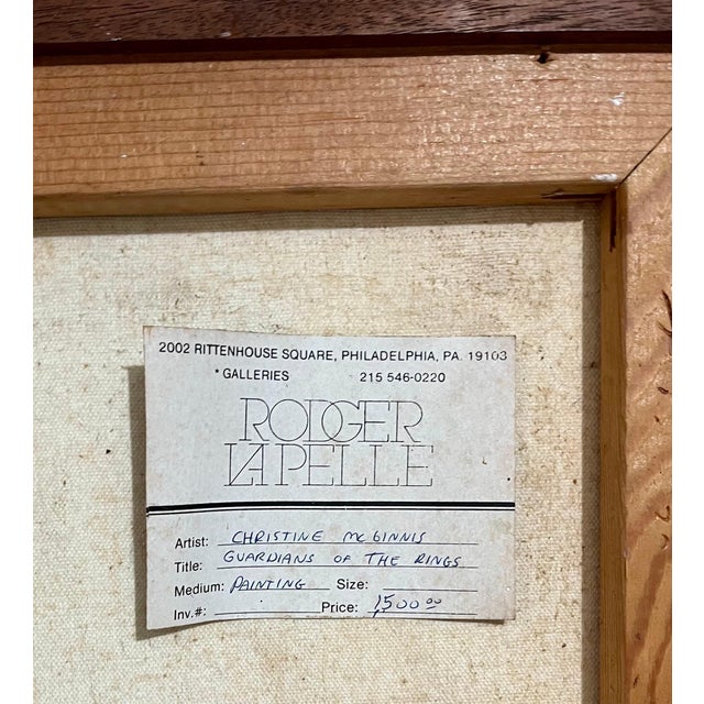 Christine McGinnis, 2002 Vibrant Elephants Oil on Canvas Painting Christine McGinnis Surrealism Art, 2002 For Sale In Miami - Image 6 of 6