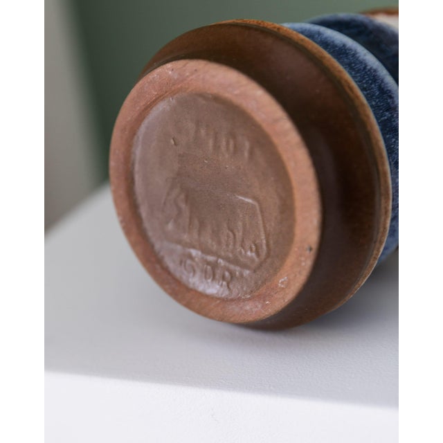 Blue German Ceramics Vase from Strehla, 1960s For Sale - Image 8 of 12