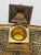 Metal Vintage Elaborate Brass Desk Inkwell Stand With Pen Trays For Sale - Image 7 of 9