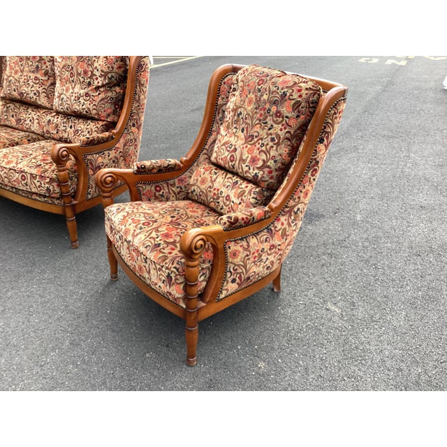 Super Comfortable French Velvet Salon Set | Chairish