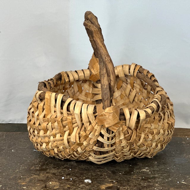 Late 20th Century Large Hand Woven Gathering Basket by Alvin Wood (1923 - 2005) For Sale - Image 5 of 12
