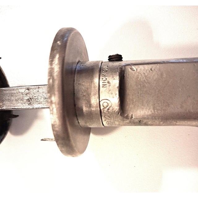 Rare set of Nicksil model 44 door handles from the "Einheits Türbeslag" series. Marked accordingly This piece has an...