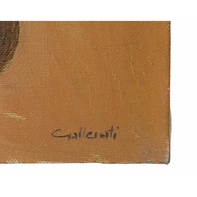 Modern Alberto Gallerati, The Wooden Man, Oil on Canvas, 1970s For Sale - Image 3 of 5