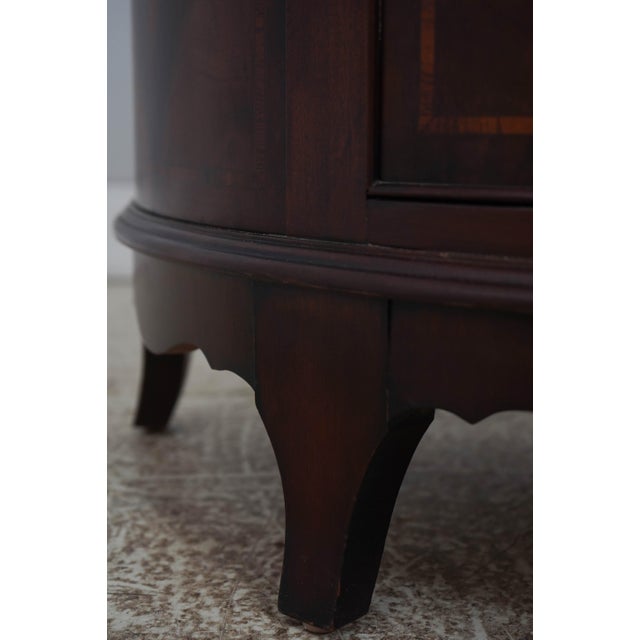 Councill Craftsmen Mahogany Banded Server Demilune Chest For Sale - Image 9 of 17