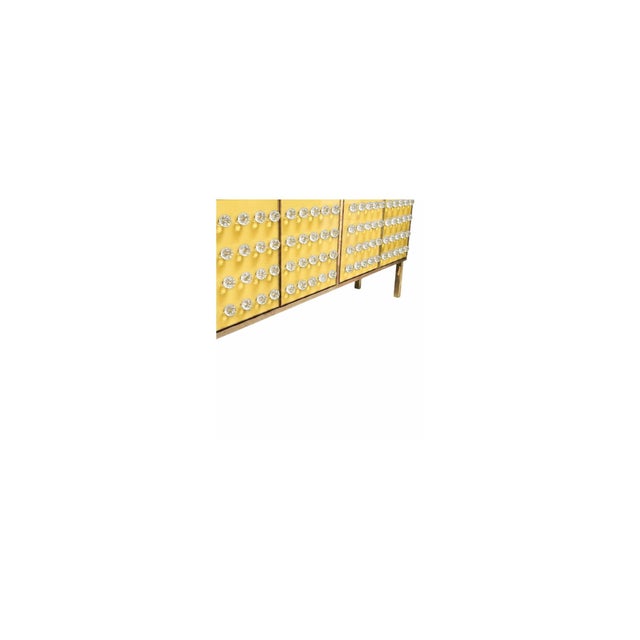 Butter Yellow Italian Sideboard with 120 Murano Glass Spheres from Justfurnituress SRL For Sale - Image 4 of 10