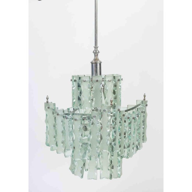 Modern Vintage Murano Chandelier attributed to Fontana Arte, 1960s For Sale - Image 3 of 8