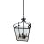 Late 20th Century Large, 4-Light Hanging Foyer Lantern With a Classic Black Finish For Sale