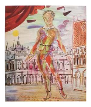 1940s After Raoul Dufy "Harlequin" First Edition Period Swiss Offset Lithograph