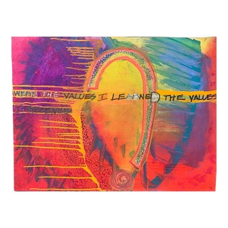 Mark Mynatt Abstract Arylic on Paper - The Values I Learned For Sale