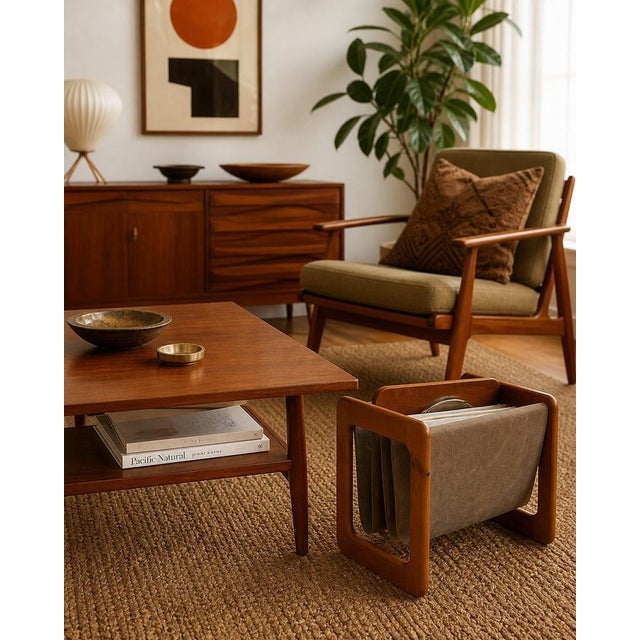 Mid-Century Modern Danish Teak Magazine Holder attributed to Aksel Kjersgaard for Salin Mobler, 1960s For Sale - Image 3 of 7