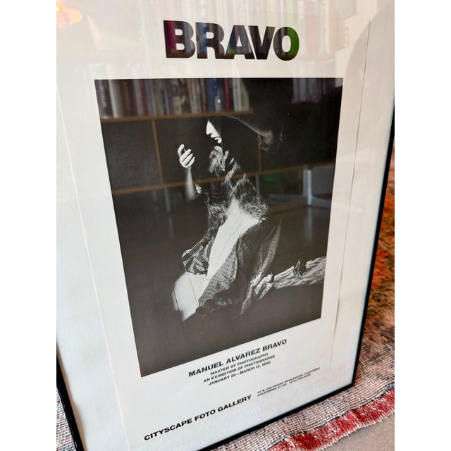Photography Vintage 1980 Manuel Alvarez Bravo Hand Signed Photography Exhibition Poster Cityscape For Sale - Image 7 of 12