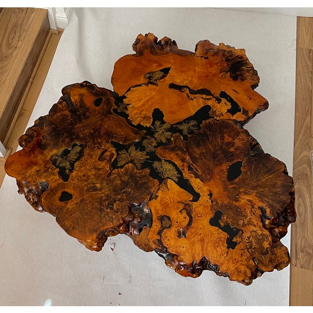 Gorgeous 1960 Tedeood Slab Stump Root Live Edge Coffee Table For Sale - Image 12 of 17