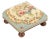 Aubusson Bouquet Blue Tapestry Footstool For Sale