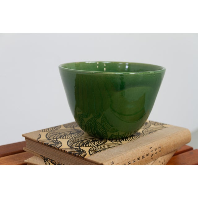1940s Green Ceramic Bowl by Andersson & Johansson for Höganäs, Sweden, 1940s For Sale - Image 5 of 18
