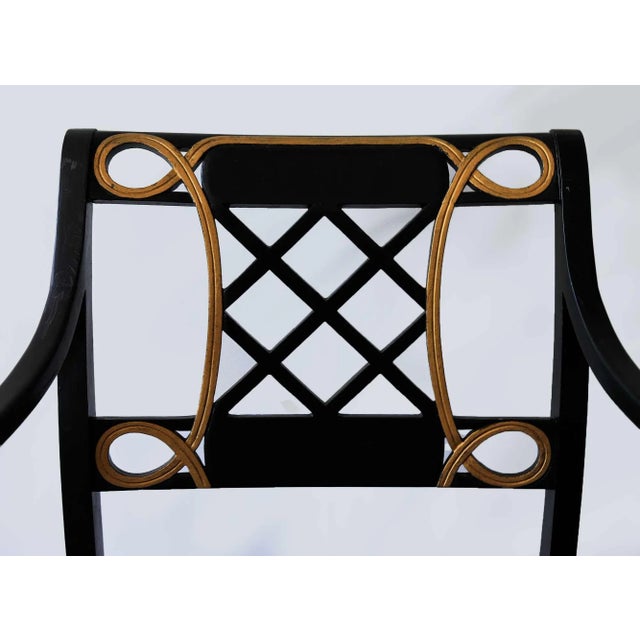 Wood Bench and Chair Set • Vintage • Caned - Sheraton Style For Sale - Image 7 of 12