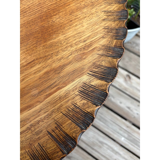 English Antique Chippendale -Style Pie Crust Tilt- Top Table For Sale - Image 3 of 10