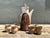 Vintage Original Studio Pottery Tall Teapot With Cups For Sale - Image 4 of 12