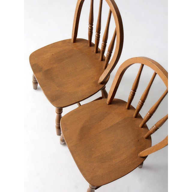 Brown Vintage Windsor Children's Chairs | Union City Chair Co For Sale - Image 8 of 11