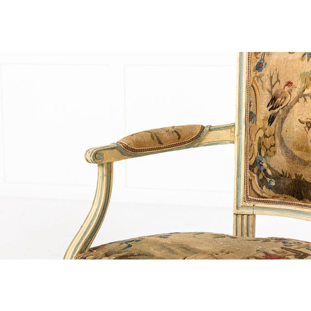 Set of 18th Century French Painted Armchairs For Sale - Image 4 of 9