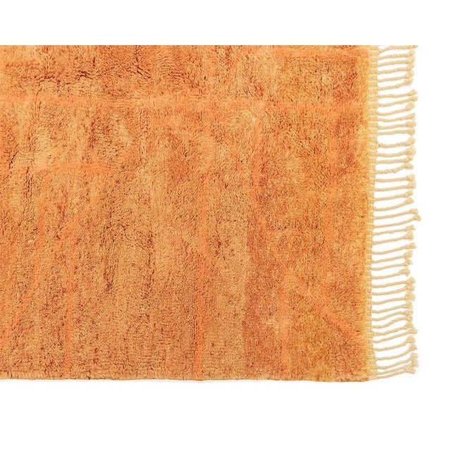 Red Hand-Knotted Wool Rug by Azele Studio For Sale - Image 8 of 12