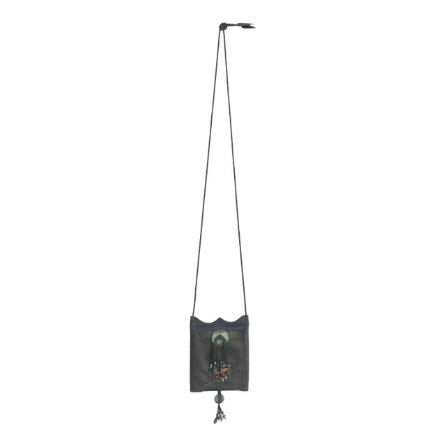 1970s Lizard Skin Gem Tassels Crossbody Bag For Sale