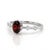 Contemporary Garnet Wedding Engagement Ring, January Birthstone Ring for Woman Us 7 For Sale - Image 3 of 3