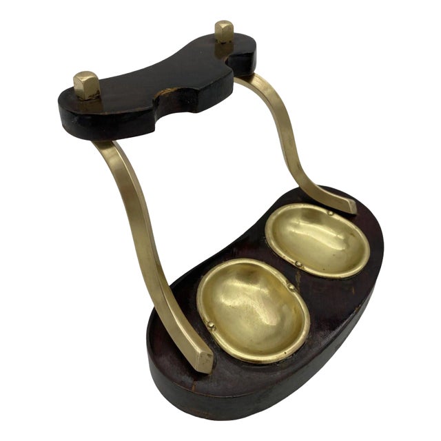 1950s Dunhill Brass and Bloodwood Pipe Holder For Sale