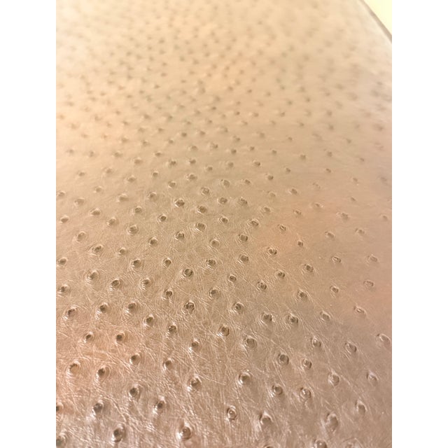Italian 1950s Genuine Ostrich Ottoman/Bench For Sale - Image 3 of 3