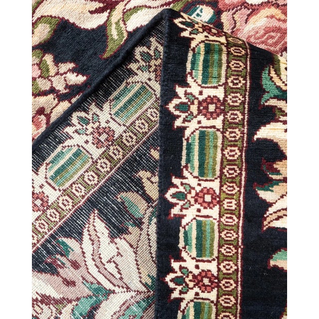 Vintage Moroccan Hand Knotted Wool Area Rug, Black - 6'0" X 8'10" For Sale In New York - Image 6 of 9