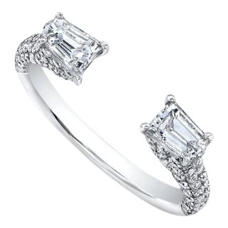 Diamond Bullet Ring Size 6 For Sale